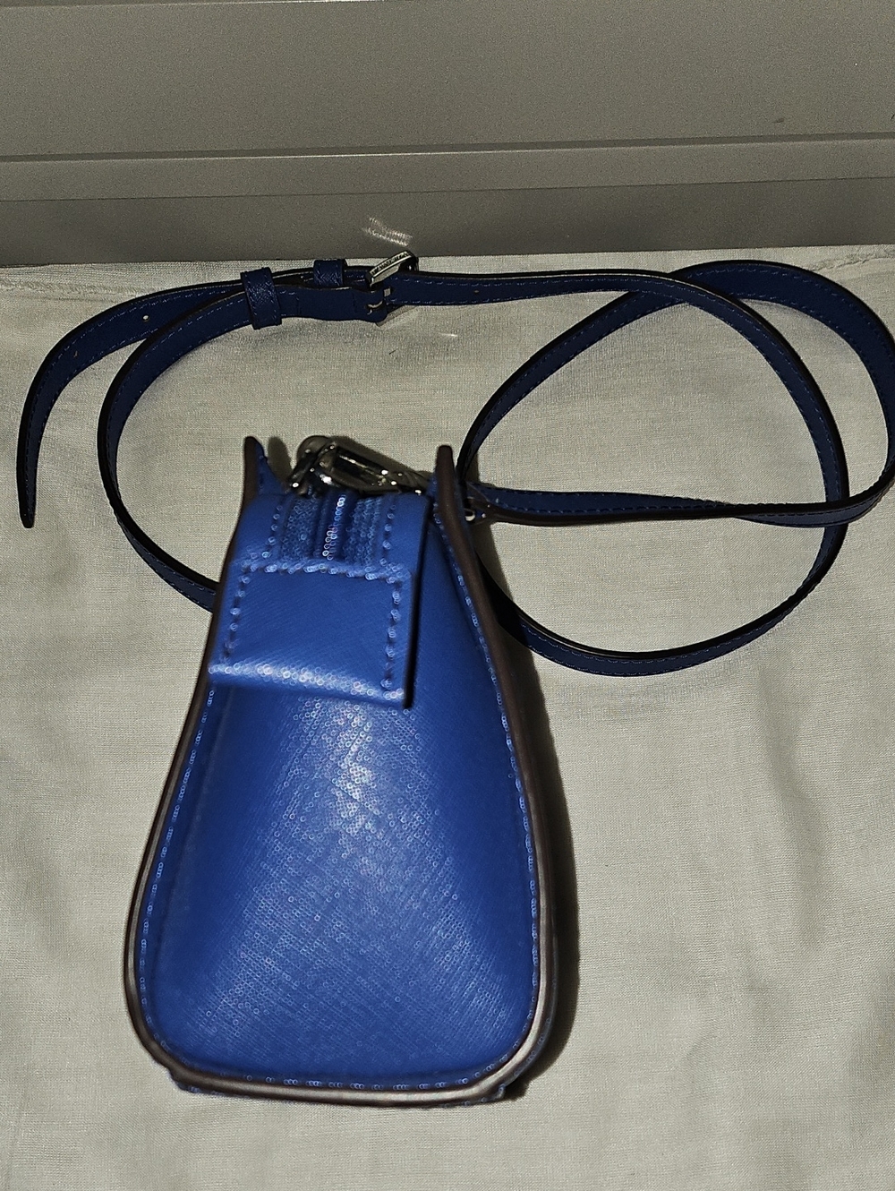 MICHAEL KORS Royal Blue Saffiano Crossbody Mini Bag - Picture 4 of 14